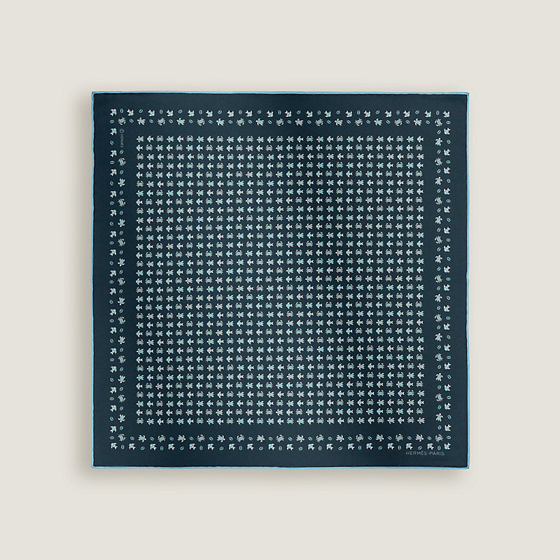 Maillon Nageur pocket square 45 | Hermès USA